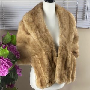 Vintage Natural Fur Poncho by Hudson Bay Company